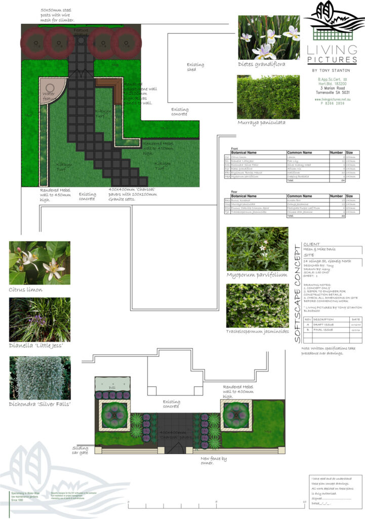 Landscape Design Softscape Plan (Glenelg North)