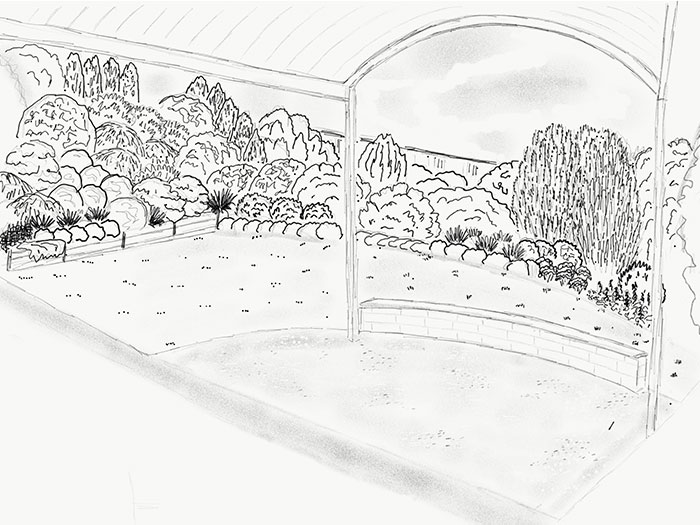 Mawson Lakes Backyard (Concept Sketch)