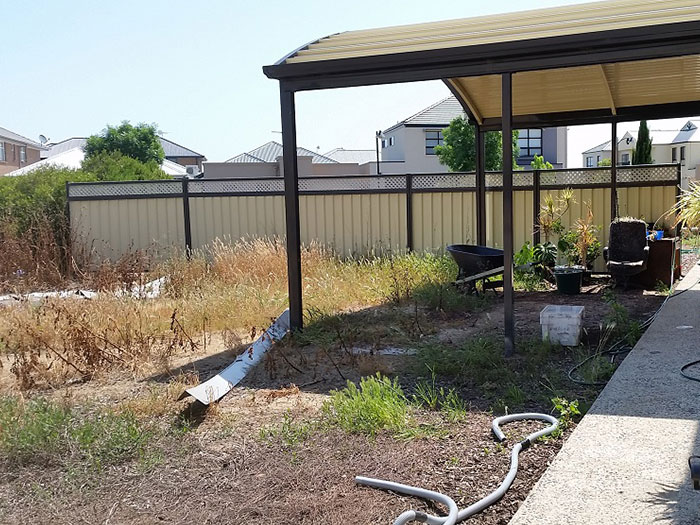 Mawson Lakes Backyard (Before)