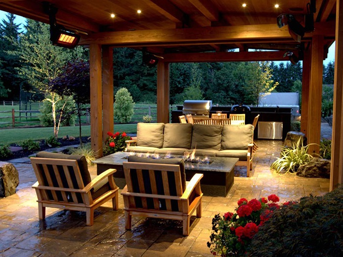 Outdoor Living Area With Paving Under Verandah Outdoor Living Area With Paving Under Verandah