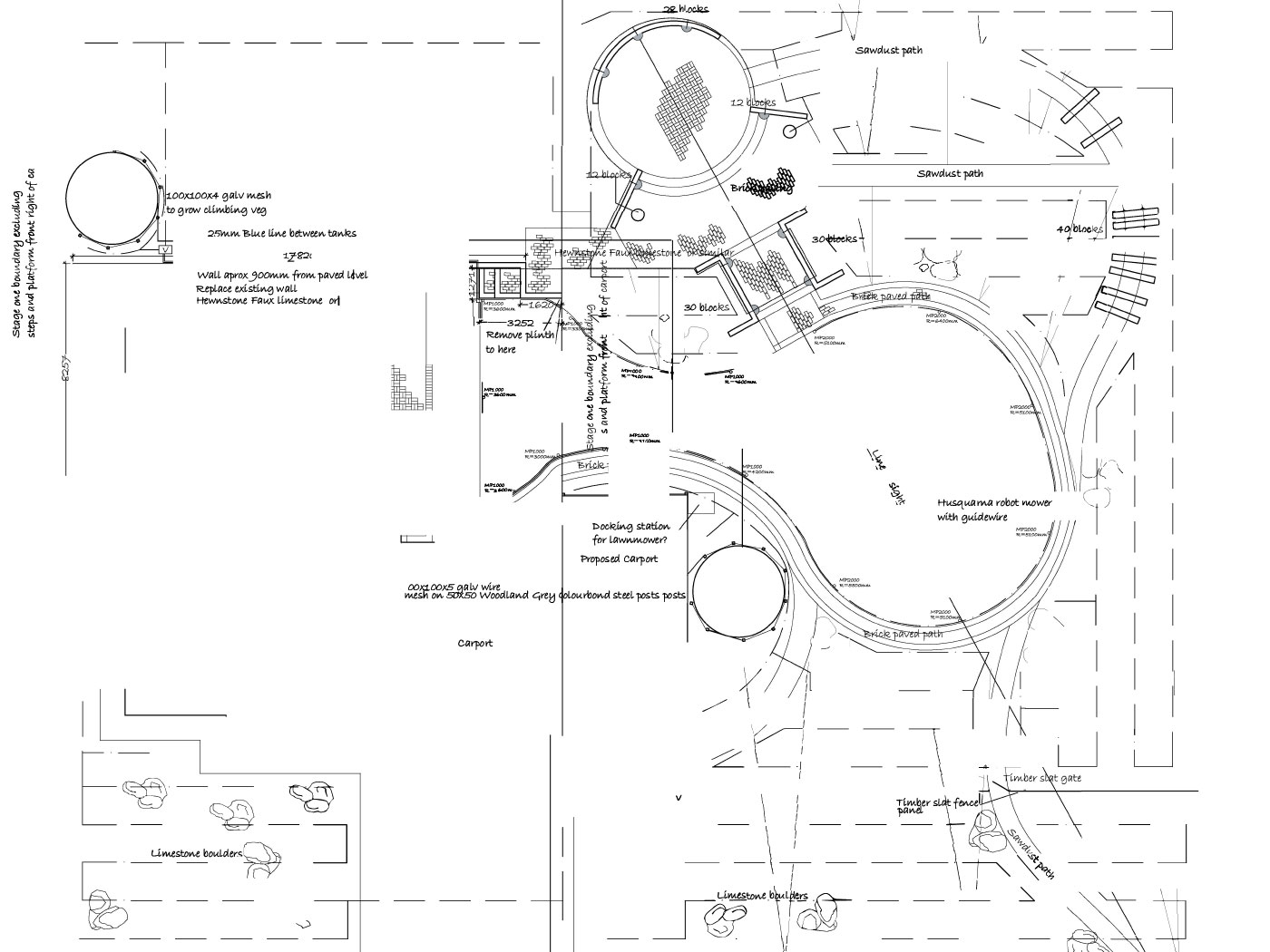 Native garden landscaping construction plans Native garden landscaping construction plans