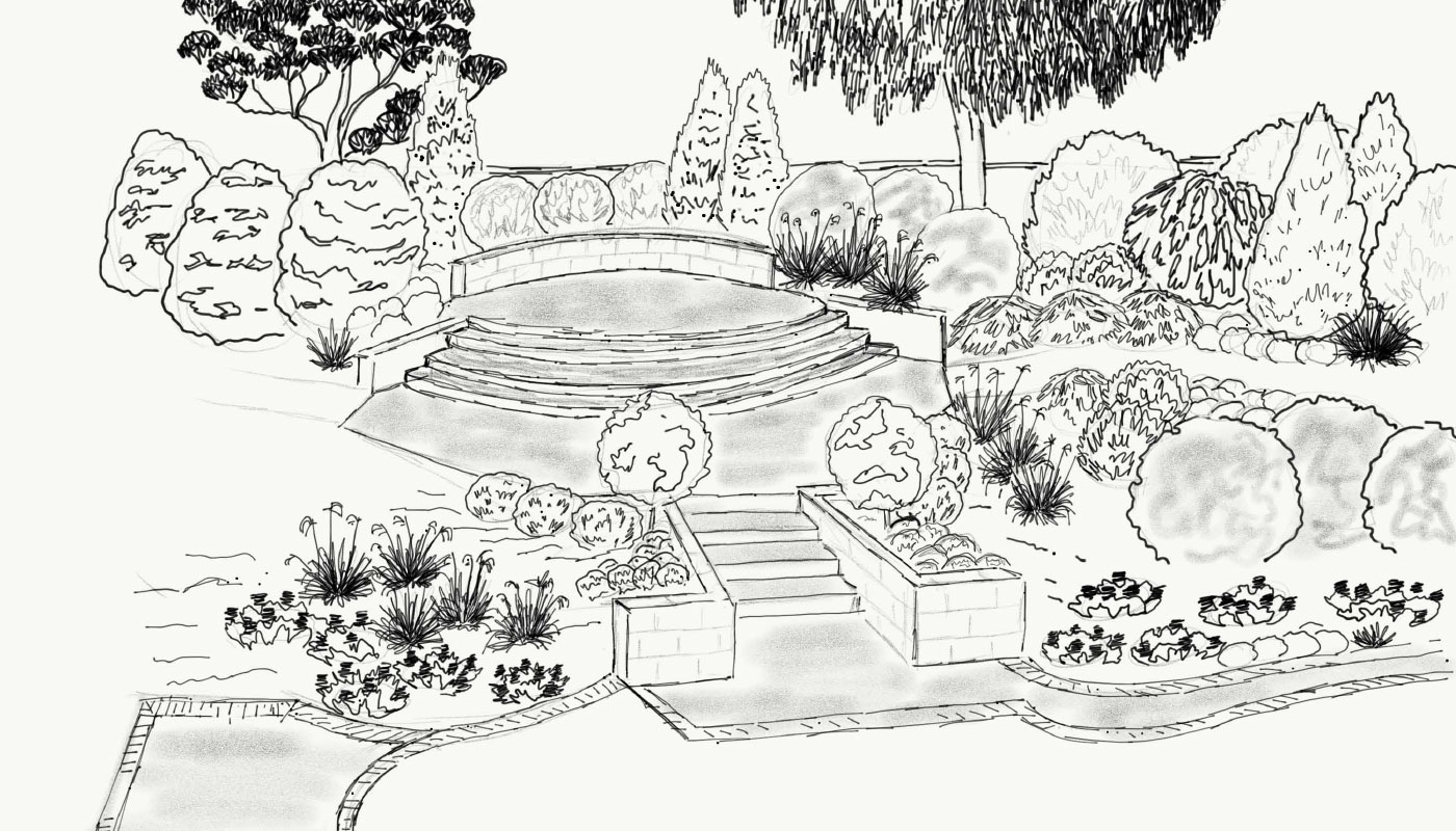 Low maintenance garden concept design Low maintenance garden concept design